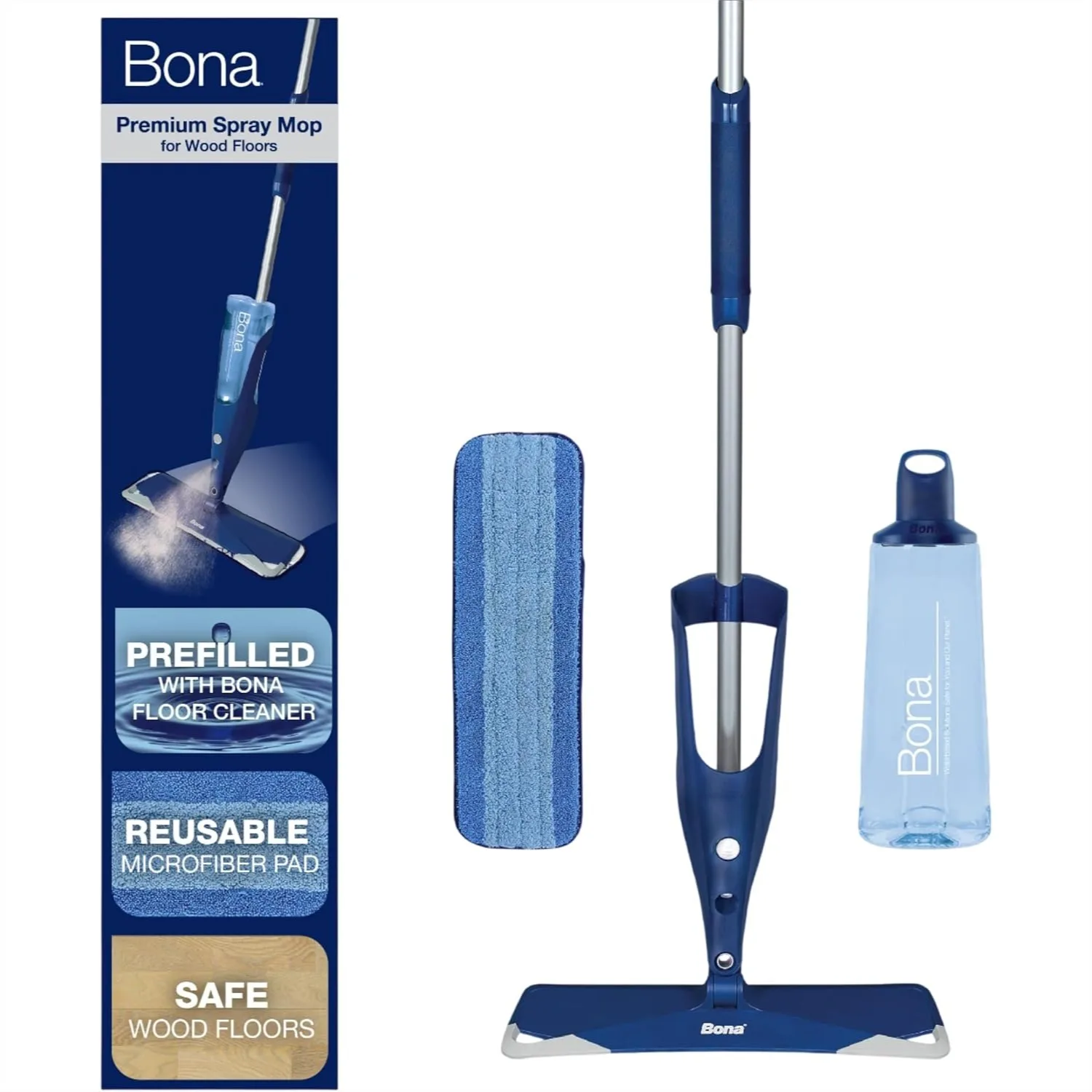 Bona Hardwood Floor Spray Mop Premium, Residue-Free Cleaner for Polyurethane Finished Wood Floors, Quick & Easy
Bona Hardwood Floor Spray Mop Premium, Residue-Free Cleaner for Polyurethane Finished Wood Floors, Quick & Easy