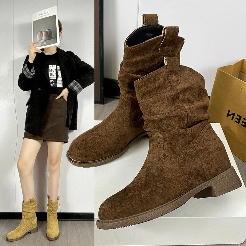 Women's New Spring Autumn Style Rough Heel Retro Short Boots Height Increasing Simple Comfortable Versatile Daily Casual Boots
Women's New Spring Autumn Style Rough Heel Retro Short Boots Height Increasing Simple Comfortable Versatile Daily Casual Boots