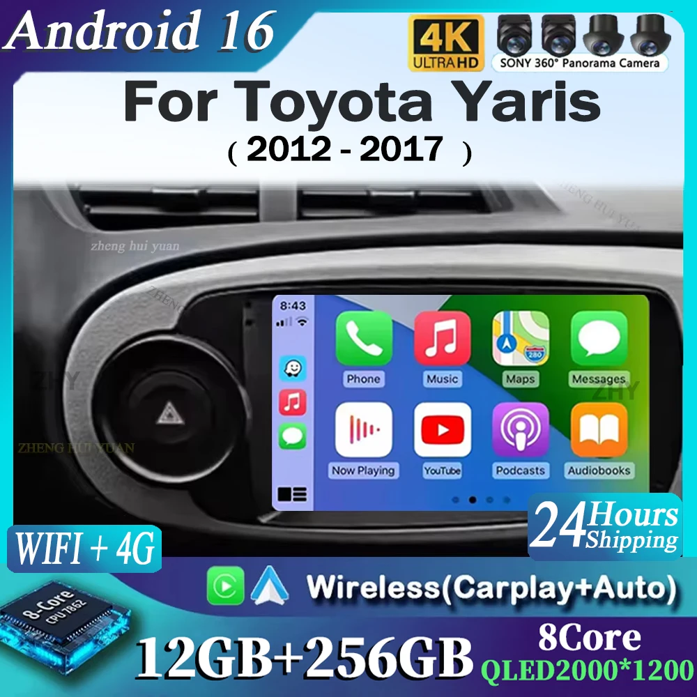 Android 16 Car Radio Autoradio For Toyota Yaris 2012 - 2017 GPS Navigation Multimedia Player Carplay Stereo 2 Din DVD WIFI+4G BT
Android 16 Car Radio Autoradio For Toyota Yaris 2012 - 2017 GPS Navigation Multimedia Player Carplay Stereo 2 Din DVD WIFI+4G BT