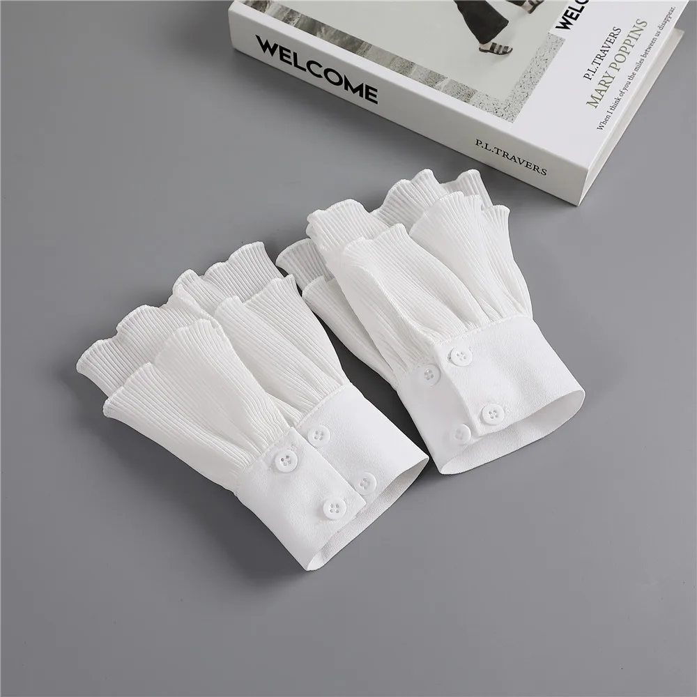 Linbaiway Women Girls Fake Flare Sleeves Mesh Pleated False Cuffs Sweater Blouse Wrist Arm Cover Gloves Warmers
Linbaiway Women Girls Fake Flare Sleeves Mesh Pleated False Cuffs Sweater Blouse Wrist Arm Cover Gloves Warmers