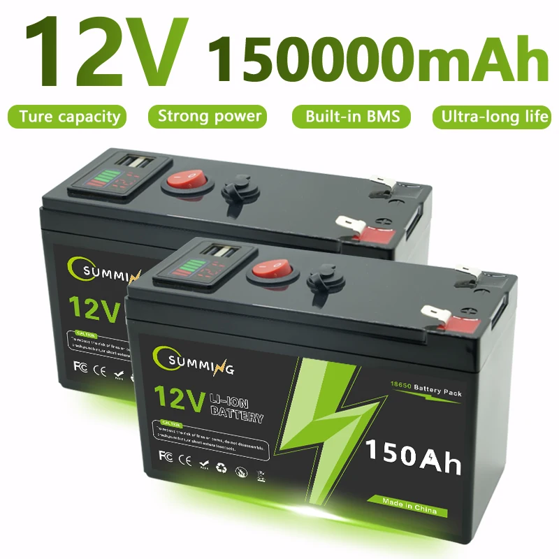 150Ah 12V LiFePO4 Battery Integrated BMS,5000+Cycles,Designed for Solar Storage,Campers,Boats & Off-Grid Living Spaces
150Ah 12V LiFePO4 Battery Integrated BMS,5000+Cycles,Designed for Solar Storage,Campers,Boats & Off-Grid Living Spaces
