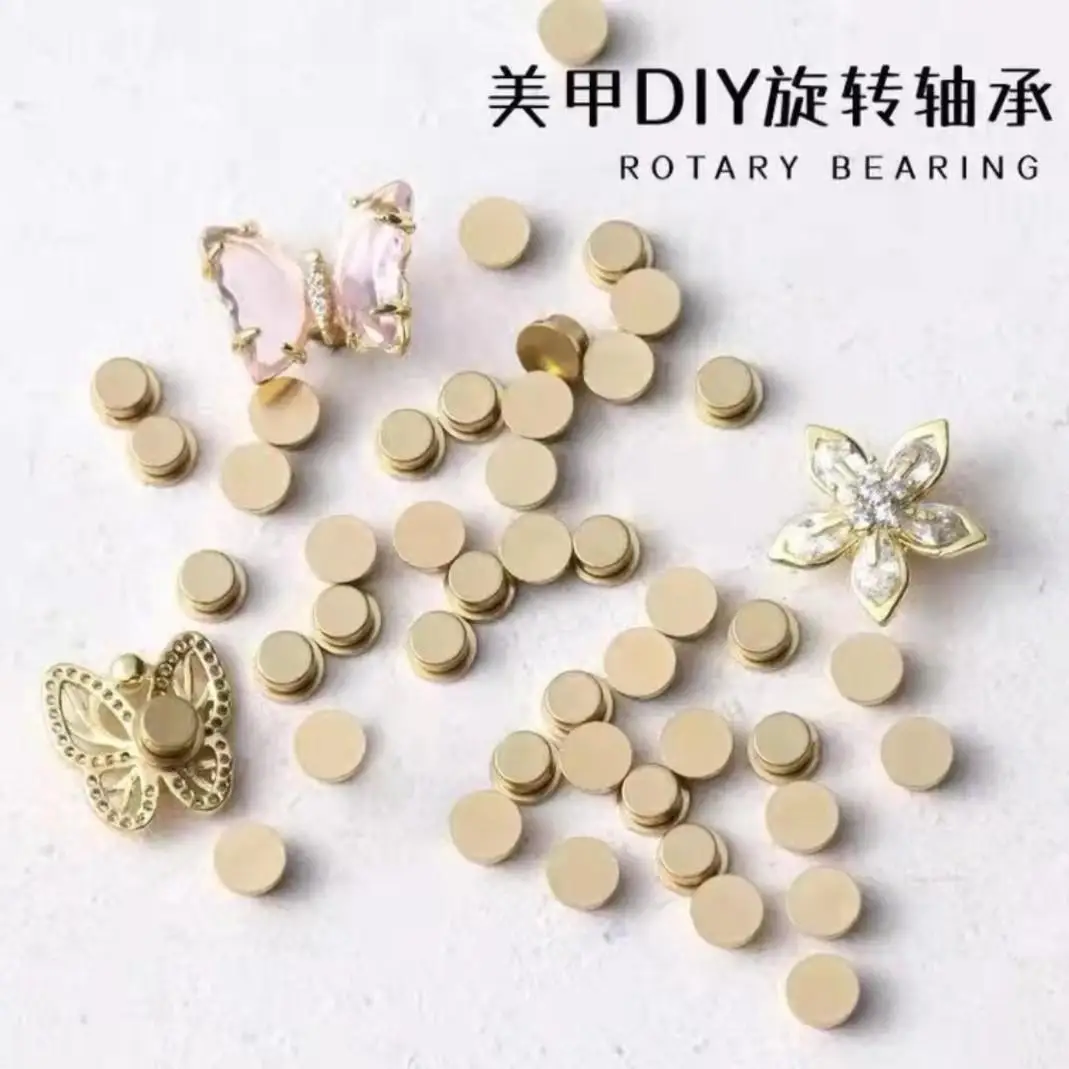5Pcs/Lot Nail enhancement rotating bearing wearing nail diy high-speed rotating gyro copper fitting universal bearing
5Pcs/Lot Nail enhancement rotating bearing wearing nail diy high-speed rotating gyro copper fitting universal bearing