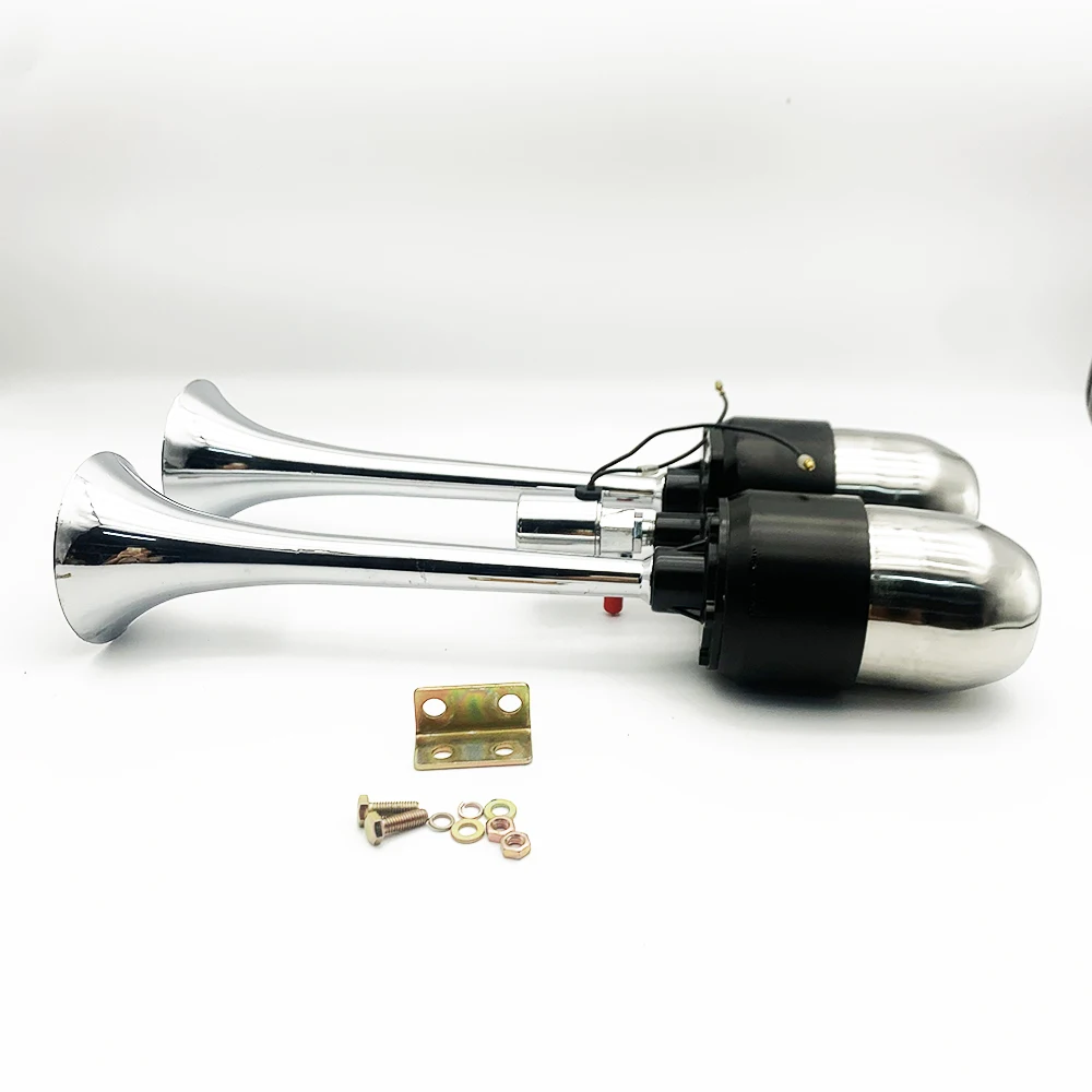 12V/24V Universal Air Horn Kit With Stainless Steel Tank Train Sound For Truck
12V/24V Universal Air Horn Kit With Stainless Steel Tank Train Sound For Truck
