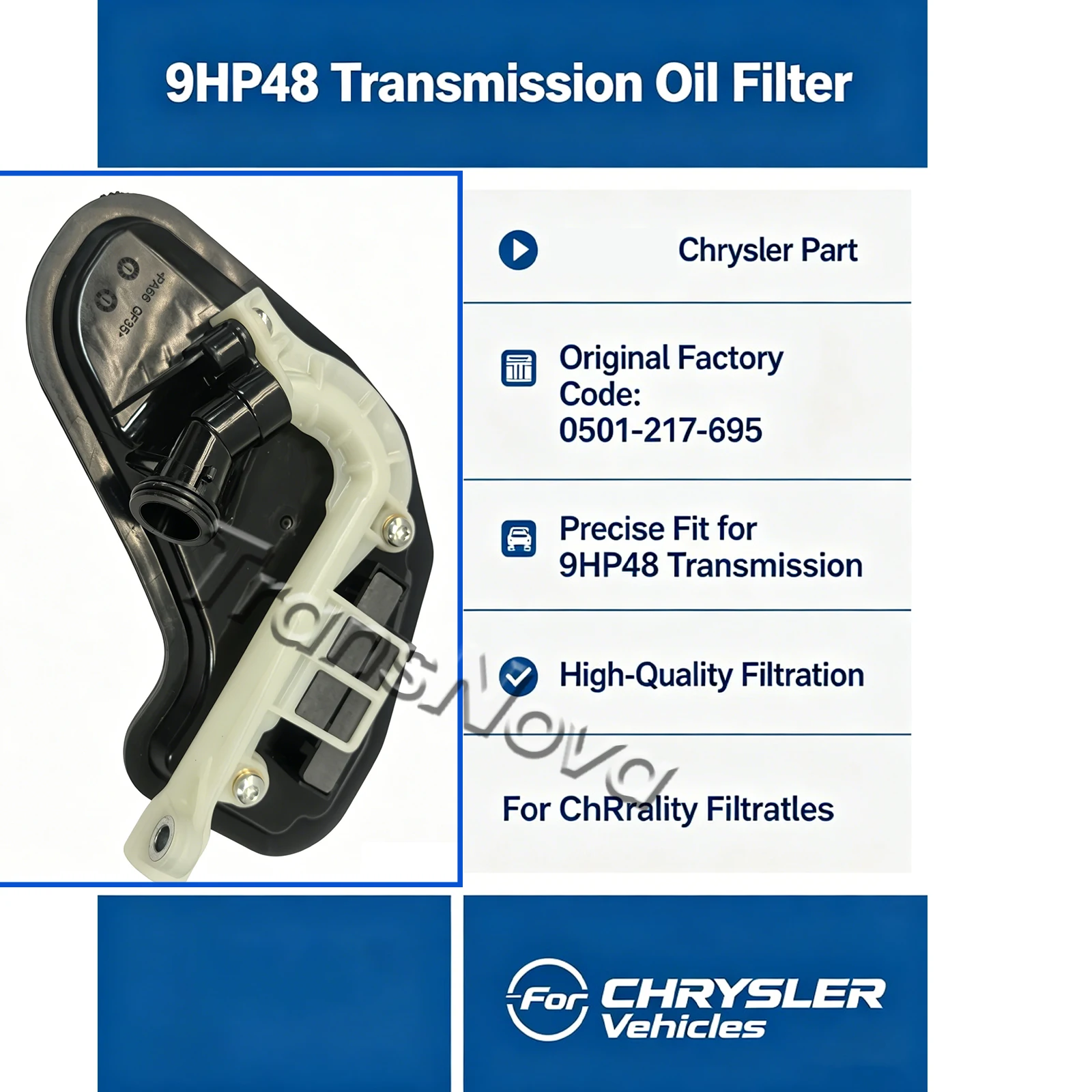 9HP48 948TE Automatic Transmission Oil Filter 9 SP 4752814AA For CHRYSLER Dodge Jeep Land Rover
9HP48 948TE Automatic Transmission Oil Filter 9 SP 4752814AA For CHRYSLER Dodge Jeep Land Rover