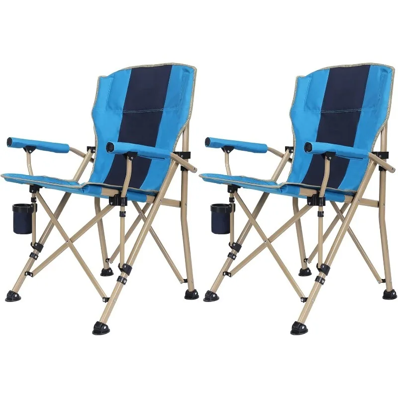 Camping Chair with Padded Hard Armrest, Sturdy Folding Camp Chair with Cup Holder W Mesh Storage Bag
Camping Chair with Padded Hard Armrest, Sturdy Folding Camp Chair with Cup Holder W Mesh Storage Bag