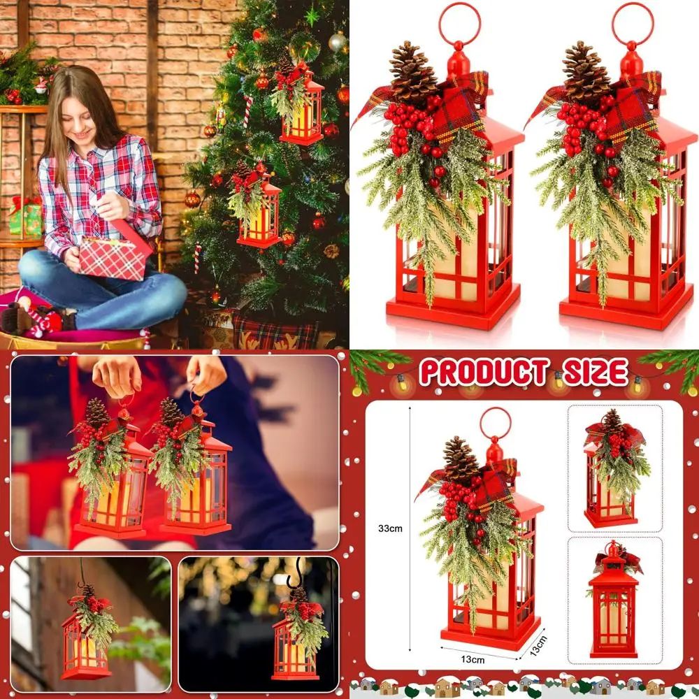 Пара красных металлических светодиодных фонарей в винтажном стиле для рождественского декора, использования в помещении или на открытом воздухе
Пара красных металлических светодиодных фонарей в винтажном стиле для рождественского декора, использования в помещении или на открытом воздухе