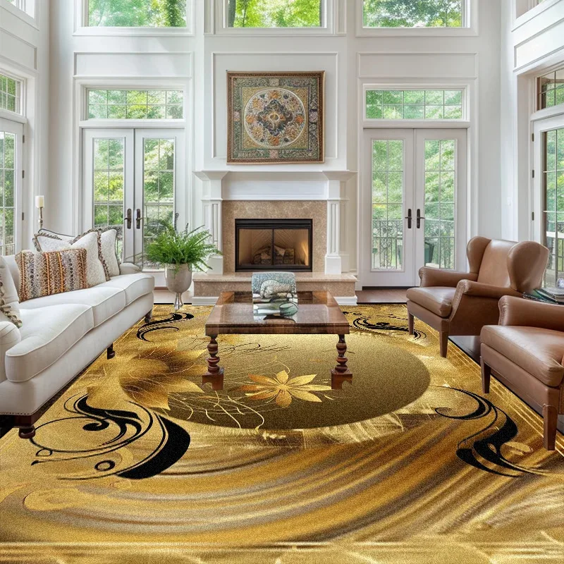 UBN33Modern Golden Luxury Large Carpet Home Bedroom Bedside Decoration Rugs Washable Non-slip Coffee Table Mat European Hote9Hb^
UBN33Modern Golden Luxury Large Carpet Home Bedroom Bedside Decoration Rugs Washable Non-slip Coffee Table Mat European Hote9Hb^