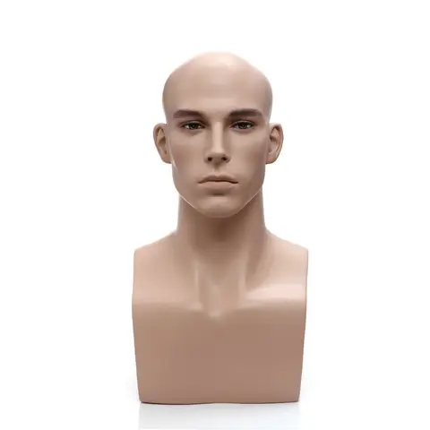 New FRP Male Mannequin Head Wigs Hats Cap Headphone Display maniqui Model For Hair Jewelry Display Stand show window model head