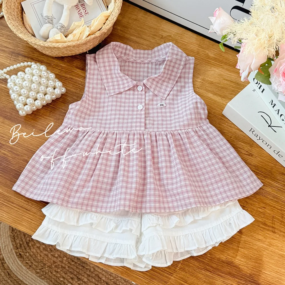 New Arrival Toddler Girl Korean Style Gingham Short Pants Suit, Sweet Plaid Matching Costume, Kids Trendy Summer Wear
New Arrival Toddler Girl Korean Style Gingham Short Pants Suit, Sweet Plaid Matching Costume, Kids Trendy Summer Wear
