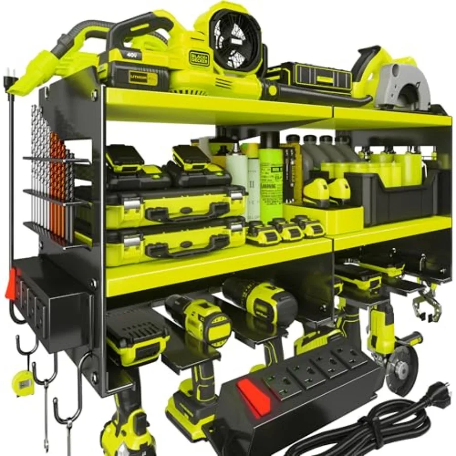 Power Tool Organizer 15 Min Quick Assembly and Max 420lb Load by Heavy Duty Metal for Cordless Drill with Outlet Power Strip in
Power Tool Organizer 15 Min Quick Assembly and Max 420lb Load by Heavy Duty Metal for Cordless Drill with Outlet Power Strip in