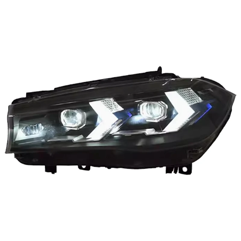 Обновление lug And Play в стиле G30, лазерный внешний вид, светодиодная фара, подходит для BMW X5 F15 2014-2018, фара в сборе 
Обновление lug And Play в стиле G30, лазерный внешний вид, светодиодная фара, подходит для BMW X5 F15 2014-2018, фара в сборе