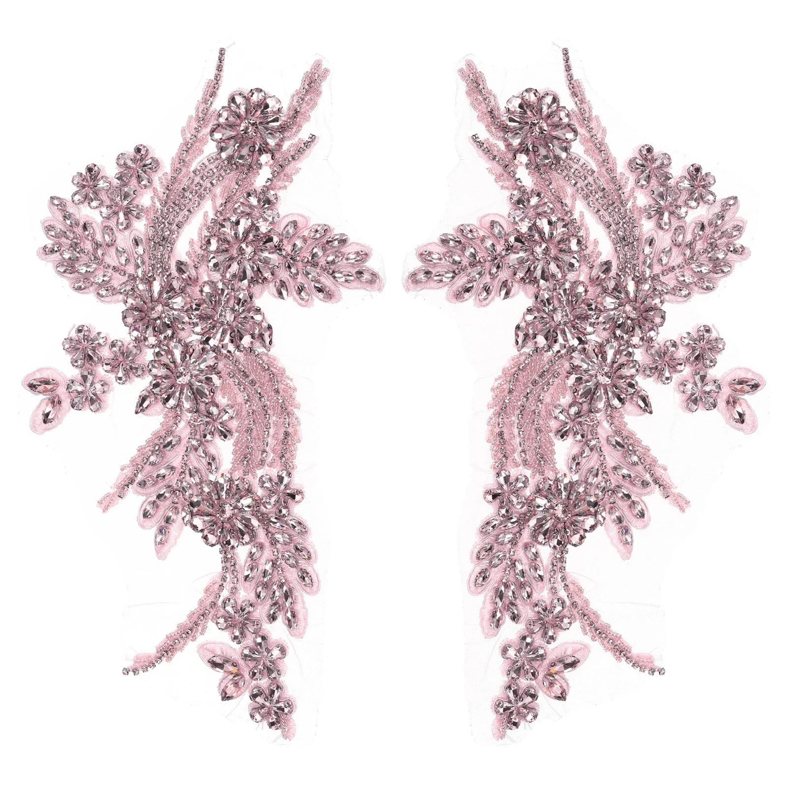 2pcs Rhinestone Applique Patches 11 x 7" Black Lace Embroidery Patches Sew on Rhinestone Beaded Sequins for Sewing Decoration
2pcs Rhinestone Applique Patches 11 x 7" Black Lace Embroidery Patches Sew on Rhinestone Beaded Sequins for Sewing Decoration