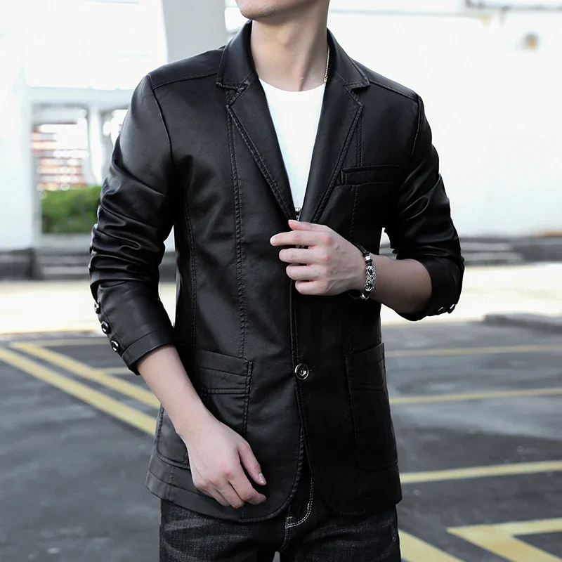 2025 Men's PU Leather Jackets Autumn Commercial Fashion Color Block British Style Motorcycle Jacket Men's Clothing Outerwear
2025 Men's PU Leather Jackets Autumn Commercial Fashion Color Block British Style Motorcycle Jacket Men's Clothing Outerwear