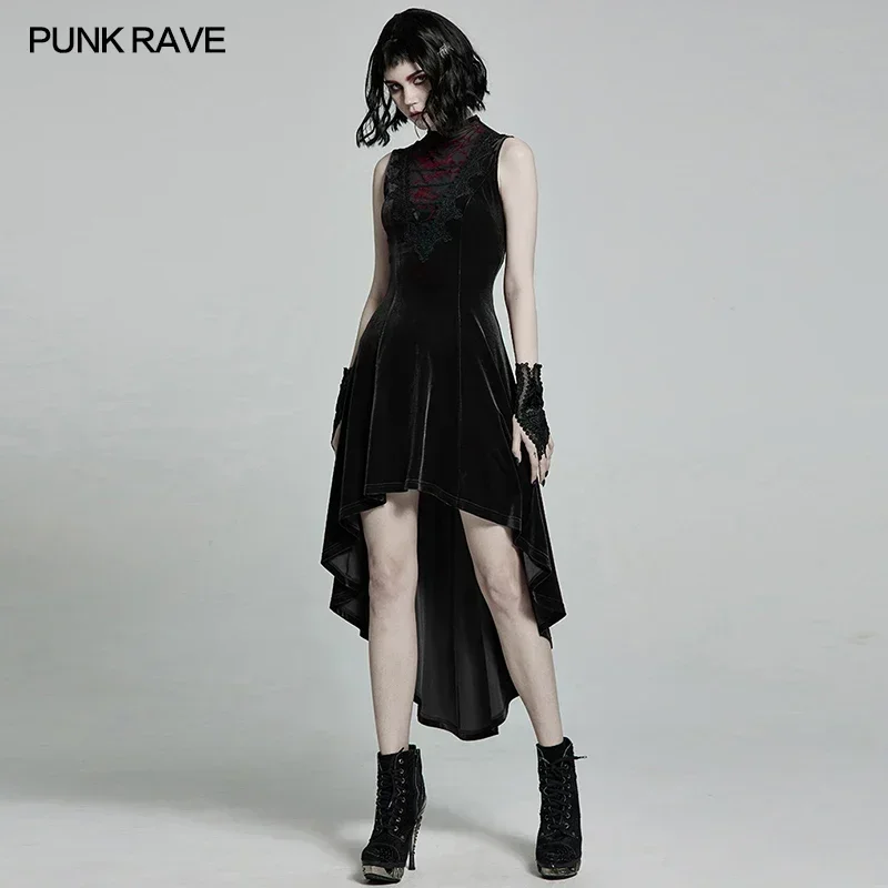 PUNK RAVE Women's Gothic Gorgeous Retro Irregular Hem Sleeveless Dress Party Club Velvet Stageper Formance Costume Dresses
PUNK RAVE Women's Gothic Gorgeous Retro Irregular Hem Sleeveless Dress Party Club Velvet Stageper Formance Costume Dresses