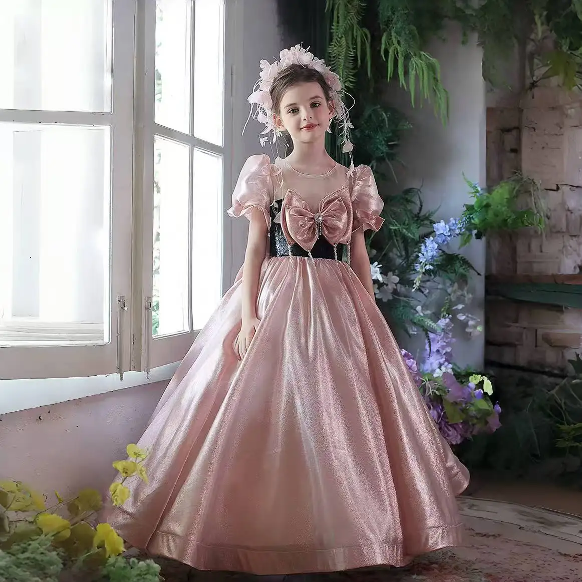 Jill Wish J224 Роскошное платье с цветочным узором для девочек, розовое вечернее платье с кристаллами и бантом с короткими рукавами для дня рождения, свадьбы, шоу, дня почек
Jill Wish J224 Роскошное платье с цветочным узором для девочек, розовое вечернее платье с кристаллами и бантом с короткими рукавами для дня рождения, свадьбы, шоу, дня почек