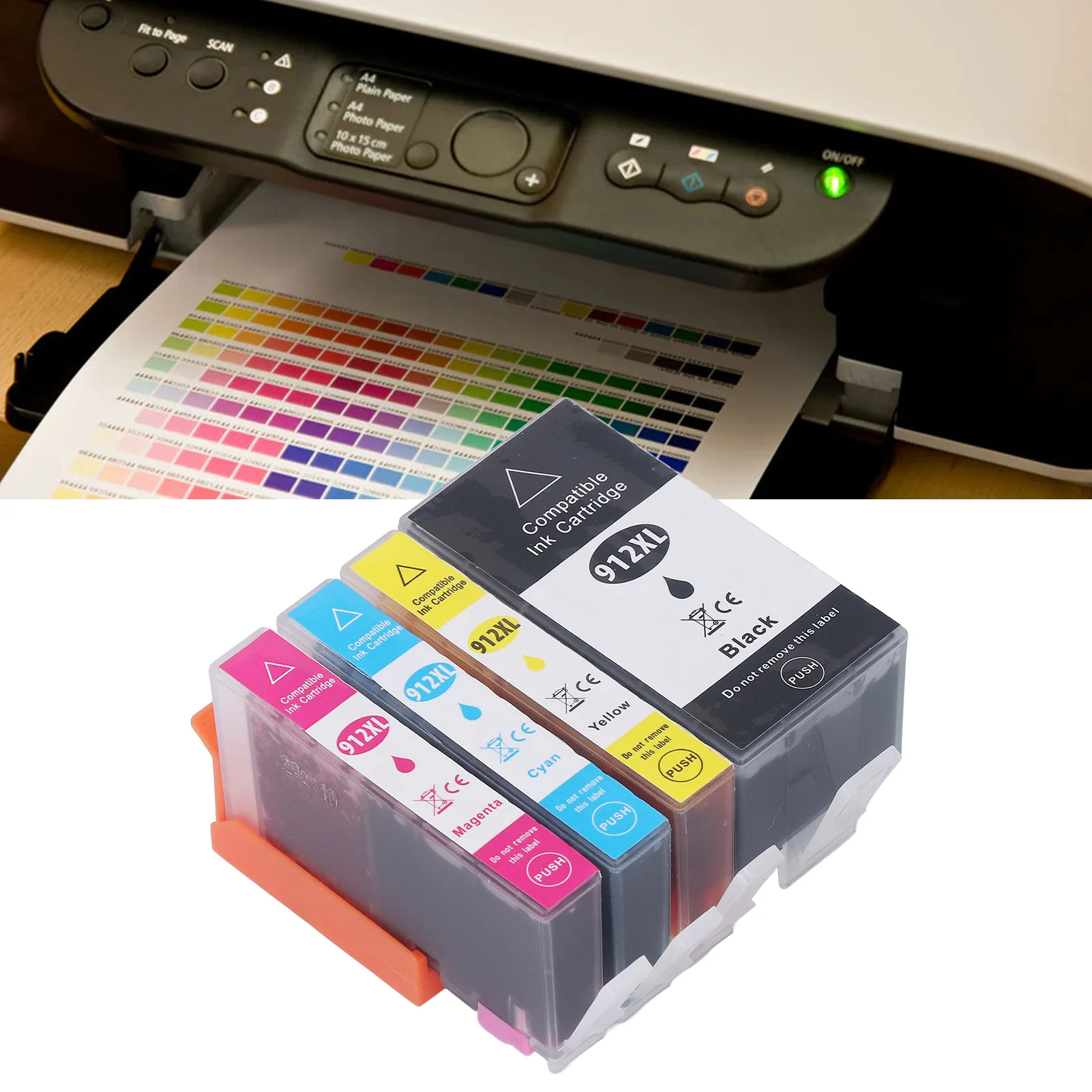 【New】4PCS Replacement Printer Ink Cartridge Printer Clear Printing BK C M Y Ink Cartridge Replacement for OfficeJet 8010
【New】4PCS Replacement Printer Ink Cartridge Printer Clear Printing BK C M Y Ink Cartridge Replacement for OfficeJet 8010