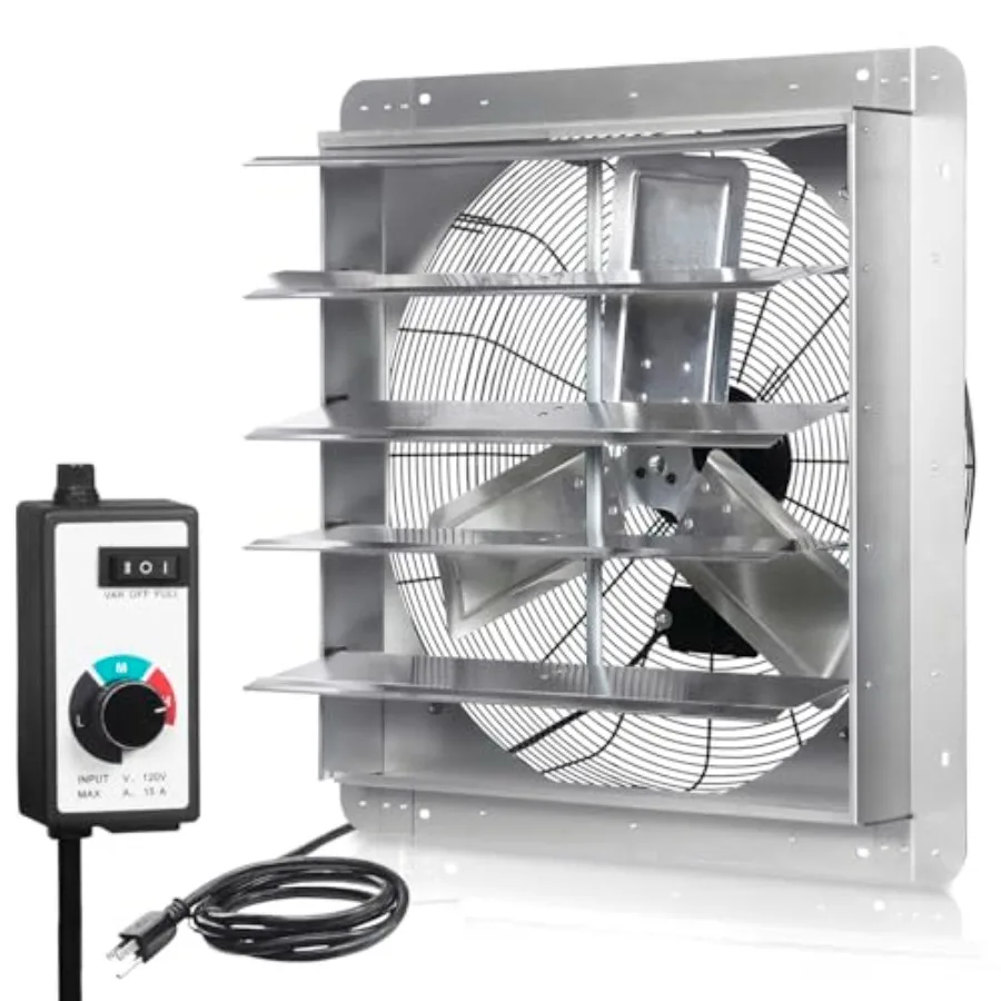 Shutter Exhaust Speed Controller, 40CFM High, Wall Mounted Ventilation for Garage, Attic, Greenhouse, Shed, Shop, Chicken Coop,
Shutter Exhaust Speed Controller, 40CFM High, Wall Mounted Ventilation for Garage, Attic, Greenhouse, Shed, Shop, Chicken Coop,