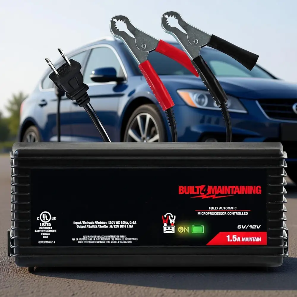 Автомобильное зарядное устройство и поддерживатель заряда, решение 3-в-1, для аккумуляторов 6В/12В, для спортивных, автомобильных и морских транспортных средств
Автомобильное зарядное устройство и поддерживатель заряда, решение 3-в-1, для аккумуляторов 6В/12В, для спортивных, автомобильных и морских транспортных средств