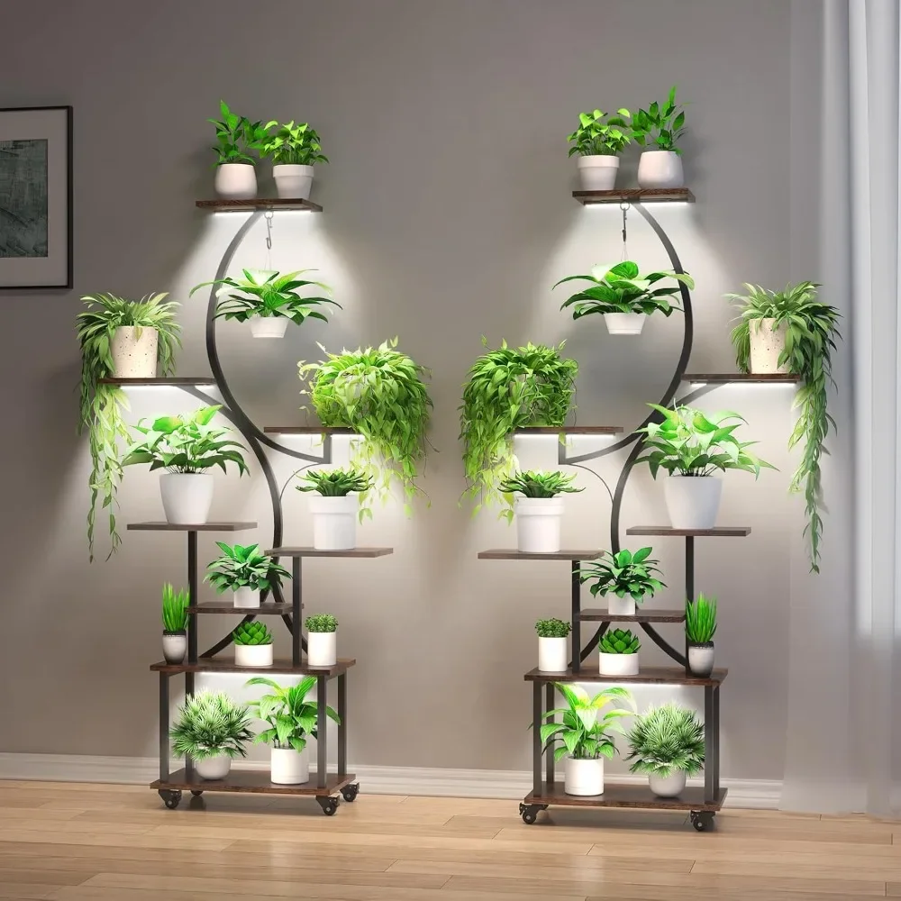 8-Tier Indoor Plant Stand with Grow Lights - Full Spectrum LED Plant Shelf System with Timer (Sturdy Metal Frame)
8-Tier Indoor Plant Stand with Grow Lights - Full Spectrum LED Plant Shelf System with Timer (Sturdy Metal Frame)