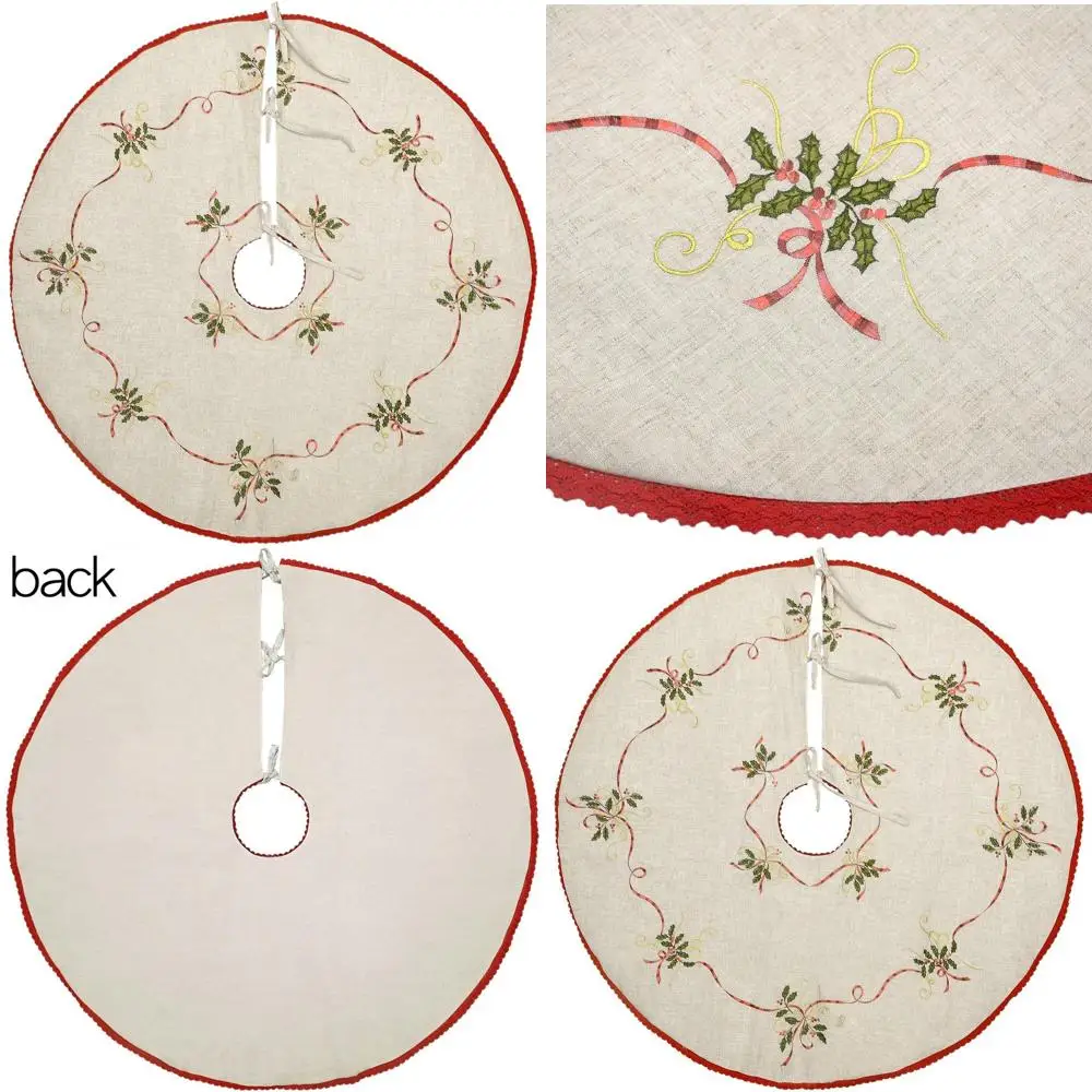 72 Double-Layered Embroidered Christmas Tree Skirt, 72 Diameter
72 Double-Layered Embroidered Christmas Tree Skirt, 72 Diameter