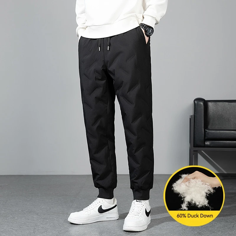 60% Duck Down Winter Pants Men Warm Thickened Thermal Drawstring Waist Trousers Winter Beam Foot Pants
60% Duck Down Winter Pants Men Warm Thickened Thermal Drawstring Waist Trousers Winter Beam Foot Pants