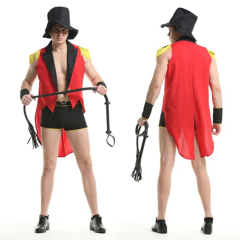 Halloween Adult Men's Tuxedo Performance Animal Trainer Magician Suit Cosplay Nightclub Performance Costume
Halloween Adult Men's Tuxedo Performance Animal Trainer Magician Suit Cosplay Nightclub Performance Costume