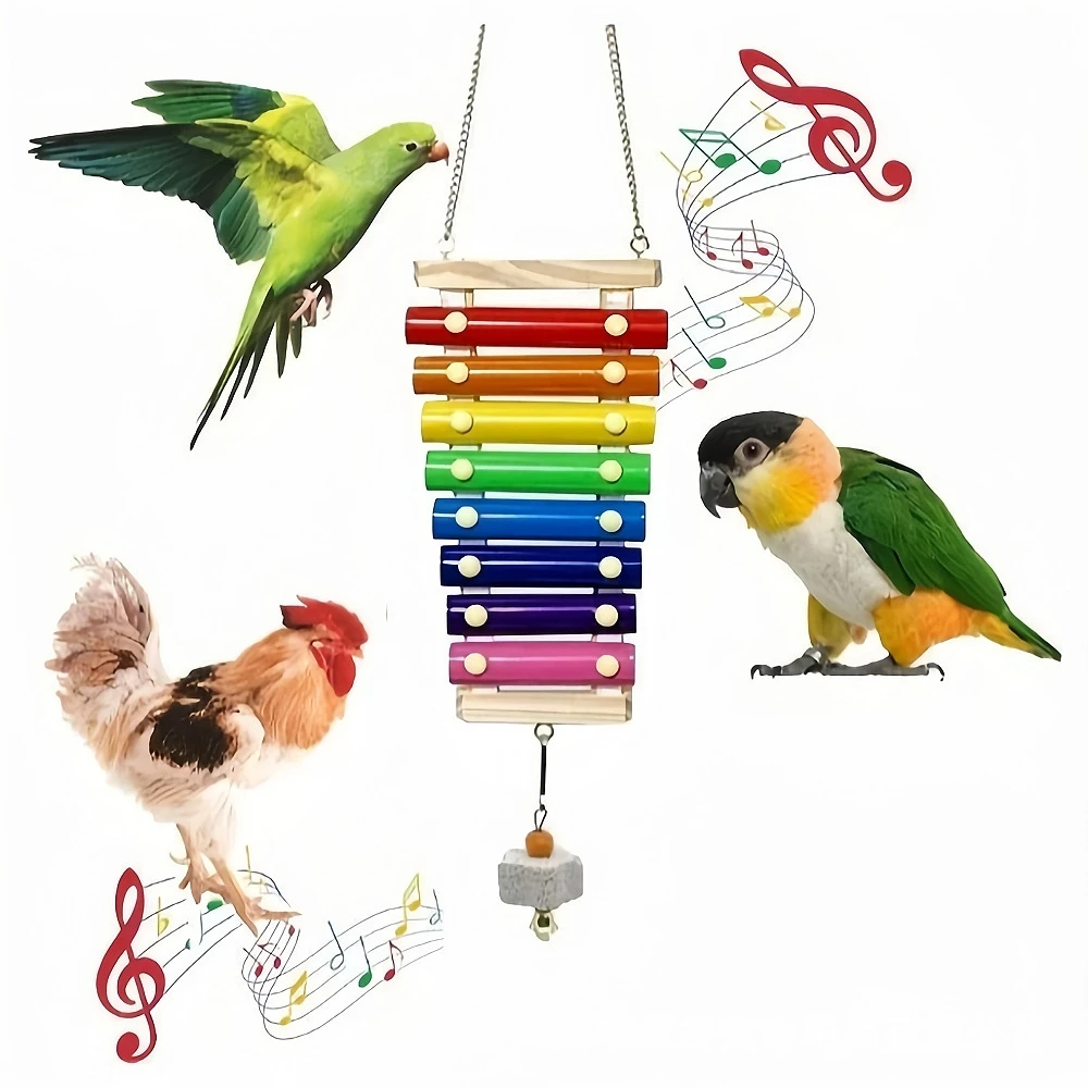 Interactive Parrot Xylophone Toy Colorful Metal Keys Bird Chewing Toy for Parrots Chickens & Small Pets Stress Relief Cage Decor
Interactive Parrot Xylophone Toy Colorful Metal Keys Bird Chewing Toy for Parrots Chickens & Small Pets Stress Relief Cage Decor