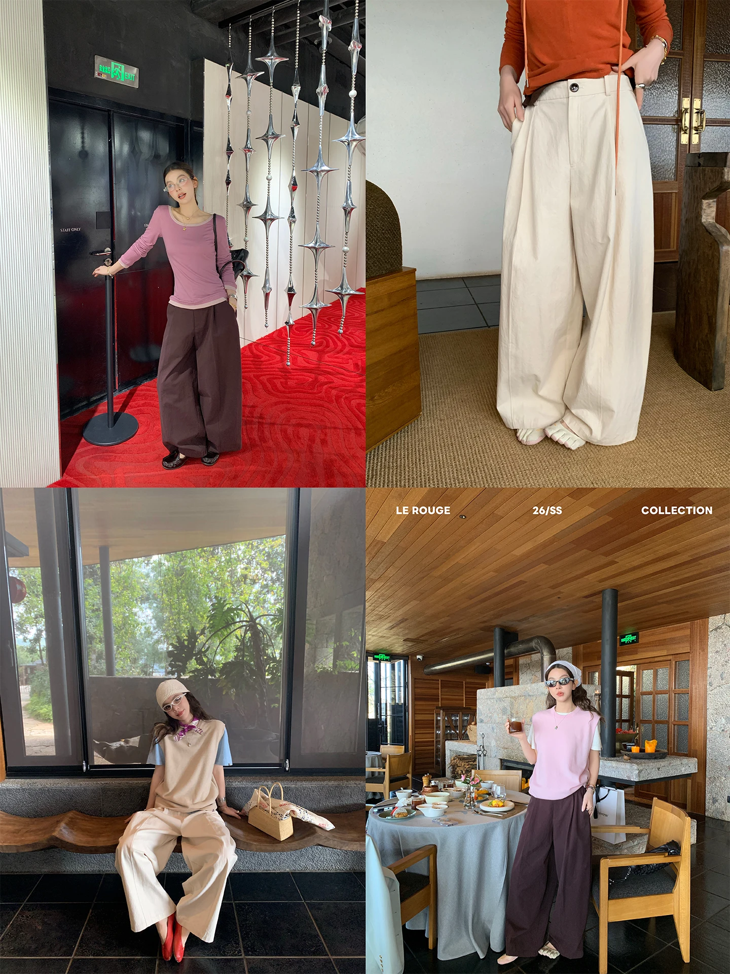 Le Rouge Zhou Meimei Cotton Linen Texture Brown Pleated Balloon Casual Pants One Click Outdoors Natural Waist Straight Leg
Le Rouge Zhou Meimei Cotton Linen Texture Brown Pleated Balloon Casual Pants One Click Outdoors Natural Waist Straight Leg