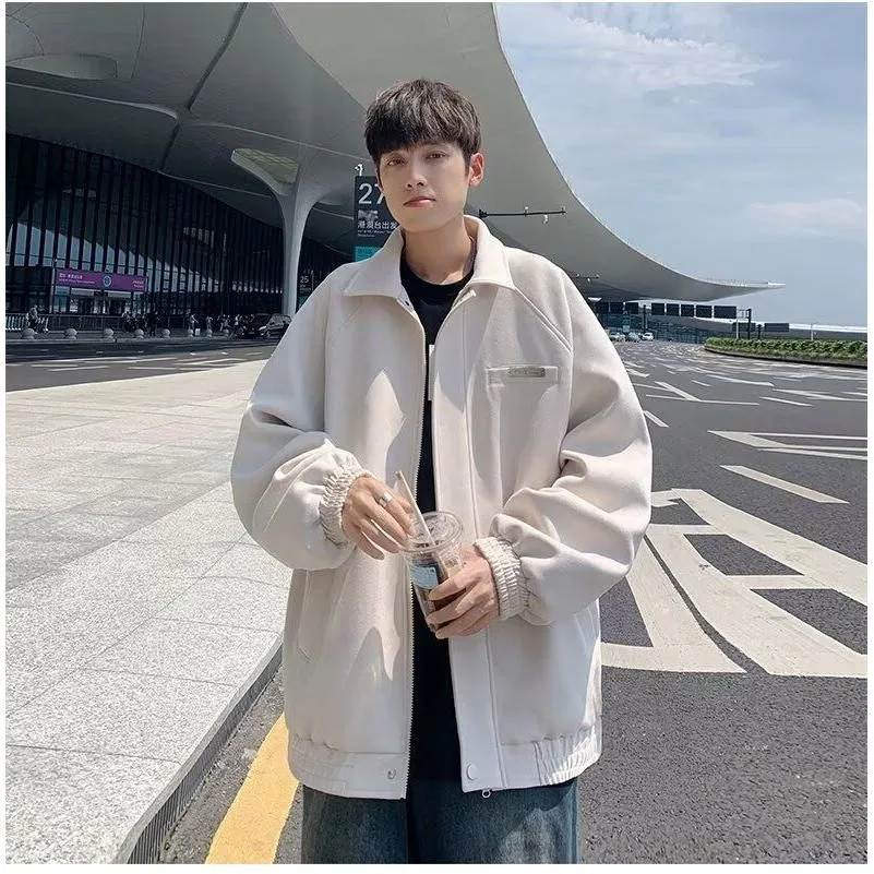 American Sle Vintage Suede Workwear Jaet Men's Loose Casual Cleanfit Outerwear Autumn Winter Polyester Fiber Long Sve
American Sle Vintage Suede Workwear Jaet Men's Loose Casual Cleanfit Outerwear Autumn Winter Polyester Fiber Long Sve