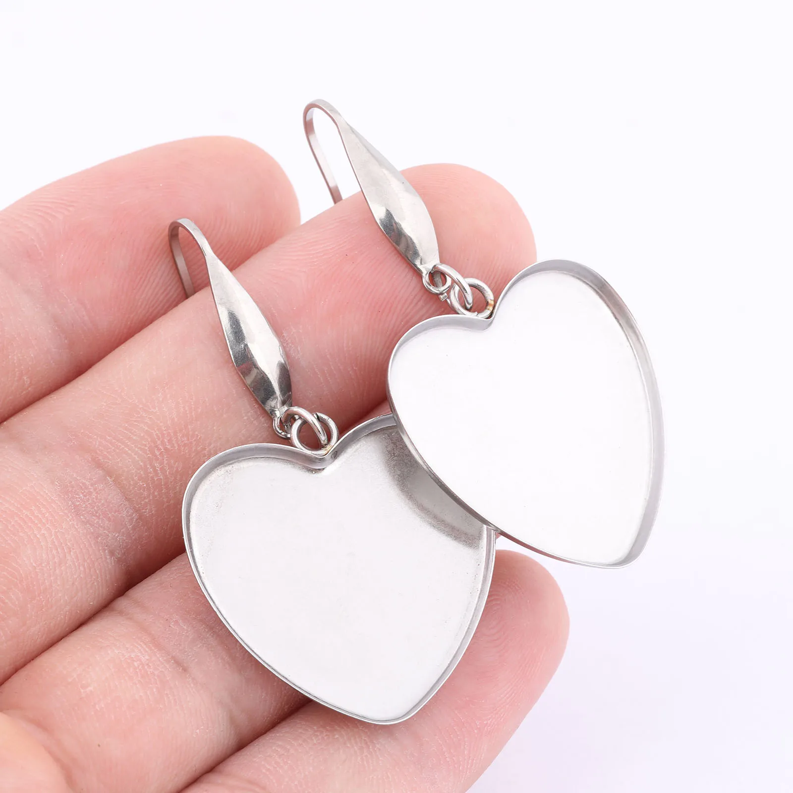 10pcs Stainless Steel Fit 25mm Heart Cabochon Earring Base Setting Blanks Diy Ear Wire Hooks Findings For Jewelry Making
10pcs Stainless Steel Fit 25mm Heart Cabochon Earring Base Setting Blanks Diy Ear Wire Hooks Findings For Jewelry Making