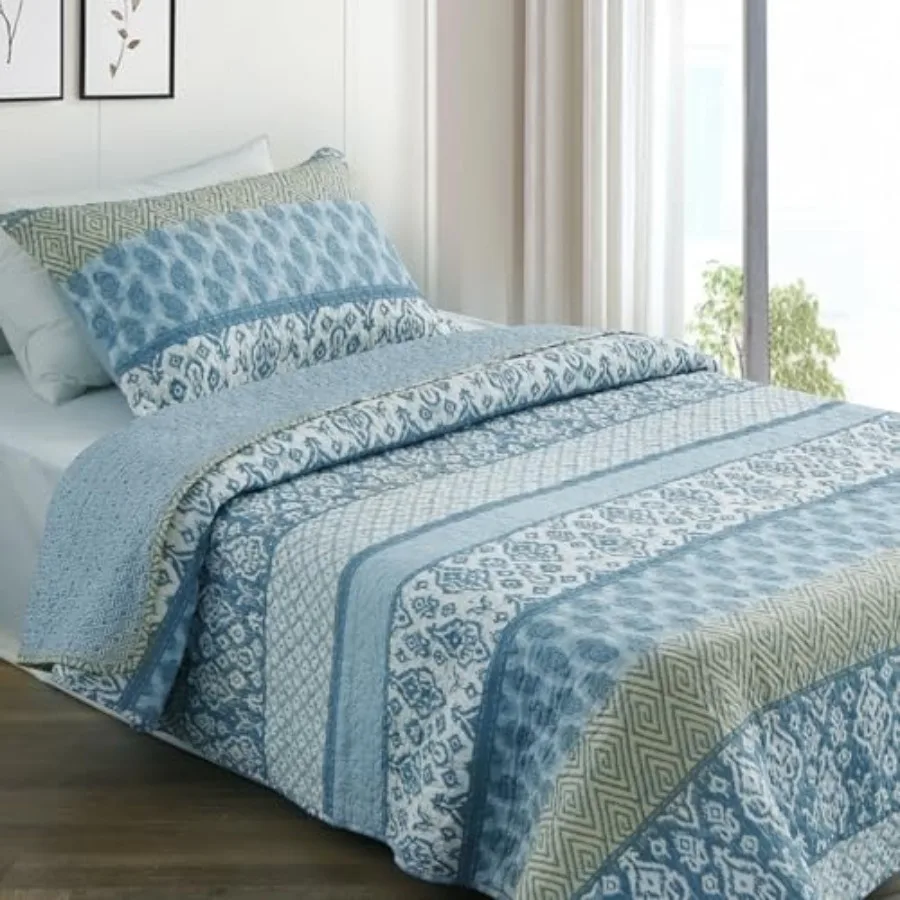 Quilt Set 68"x86" Boho Bedspread Farmhouse Quilting Bedding Set Lightweight Washed Coverlet Reversible Spring and Summer Quilt
Quilt Set 68"x86" Boho Bedspread Farmhouse Quilting Bedding Set Lightweight Washed Coverlet Reversible Spring and Summer Quilt