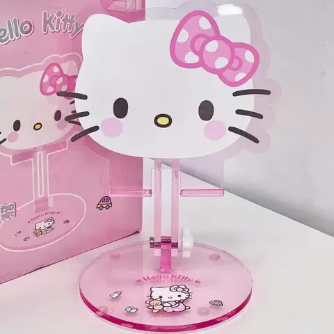 Hello Kitty Multi Angle Adjustable Phone Stand Foldable Desktop Holder Compatible Smartphone Tablet Ipad for Bed Sofa Watching