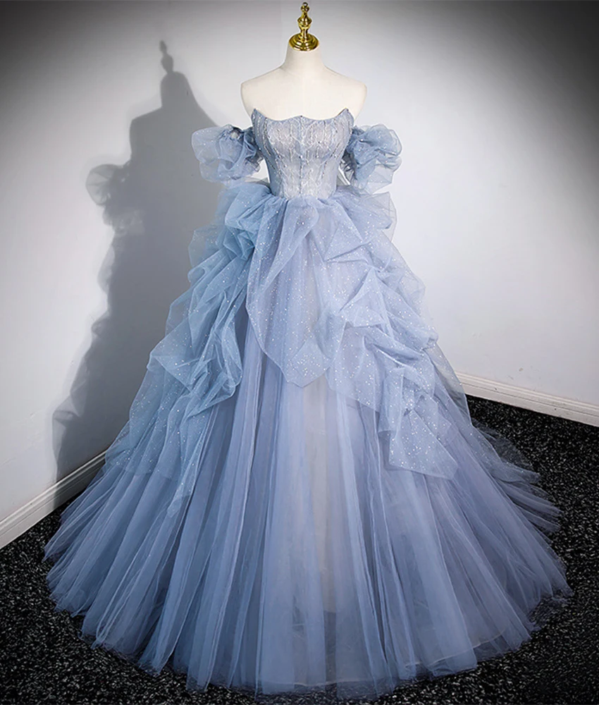 Customized Graceful Tulle A-Line Off the Shoulder Beading Evening Dress Delicate Sweetheart Short Sleeves Party Gowns
Customized Graceful Tulle A-Line Off the Shoulder Beading Evening Dress Delicate Sweetheart Short Sleeves Party Gowns