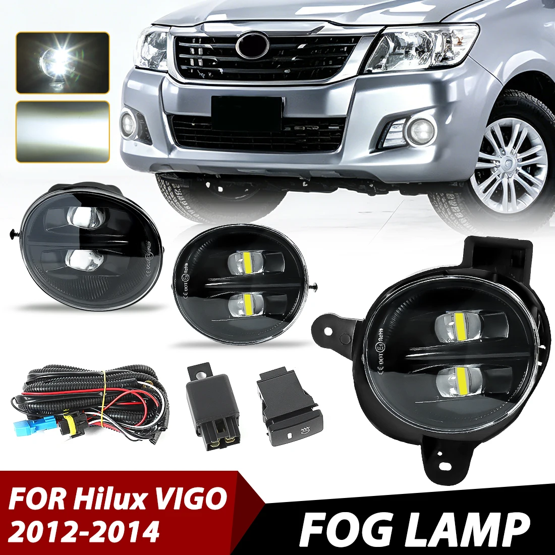 For Toyota Hilux Vigo 2012 2013 2014 LED Fog Lamp Assembly Front Daytime Runniung Light Fog Light Driving Light DRL Daylight 12V
For Toyota Hilux Vigo 2012 2013 2014 LED Fog Lamp Assembly Front Daytime Runniung Light Fog Light Driving Light DRL Daylight 12V