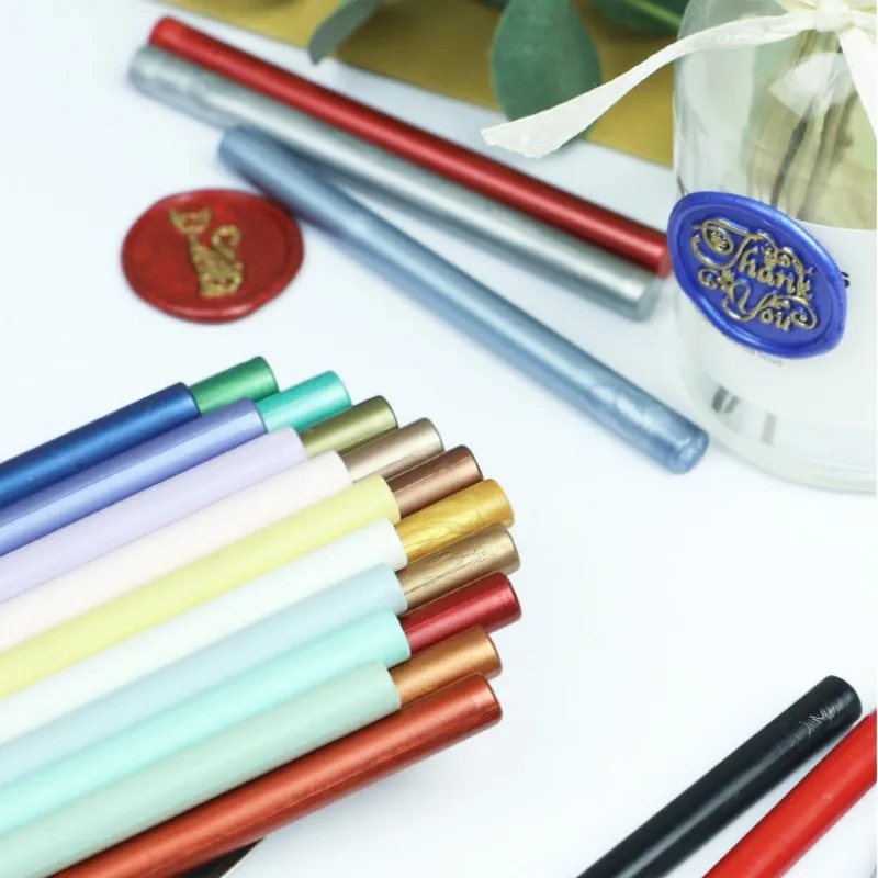 16PCS Bronze Stamp Wax Stick Melting Glue Gun Sealing Wax Stick Wedding Party Invitation Sealing Wax for Gift Decoration
16PCS Bronze Stamp Wax Stick Melting Glue Gun Sealing Wax Stick Wedding Party Invitation Sealing Wax for Gift Decoration