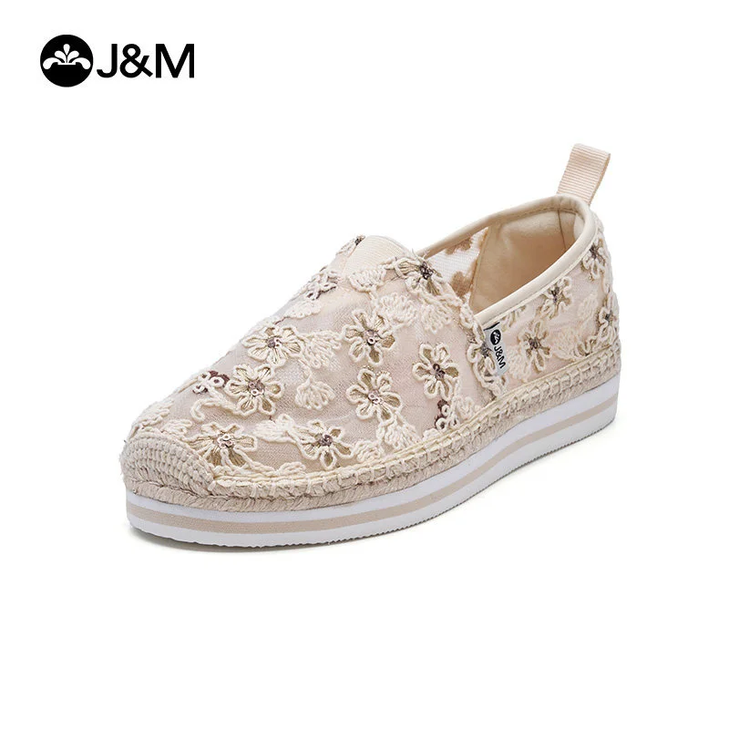 2026 J&M Women Loafers Fashion 3cm Summer Lace Flower Breathable Rubber Shoes Espadrilles Rubber Mesh Casual Shoes White
2026 J&M Women Loafers Fashion 3cm Summer Lace Flower Breathable Rubber Shoes Espadrilles Rubber Mesh Casual Shoes White