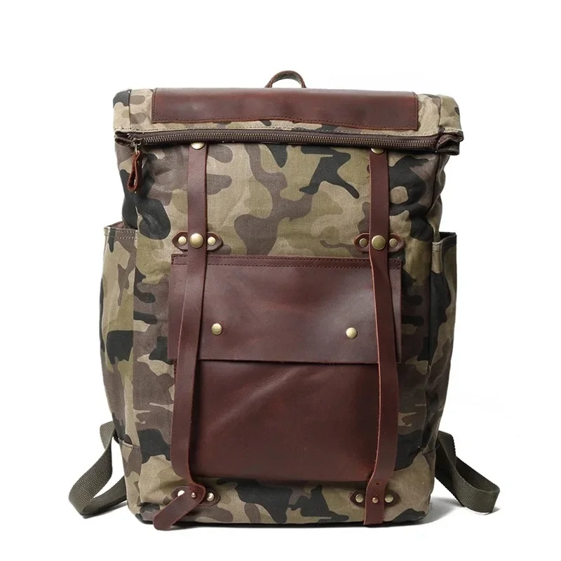Rolling Casual Sports Backpack Camouflage Bag Men's Crayon Canvas Vintage Notebook Backpack
Rolling Casual Sports Backpack Camouflage Bag Men's Crayon Canvas Vintage Notebook Backpack