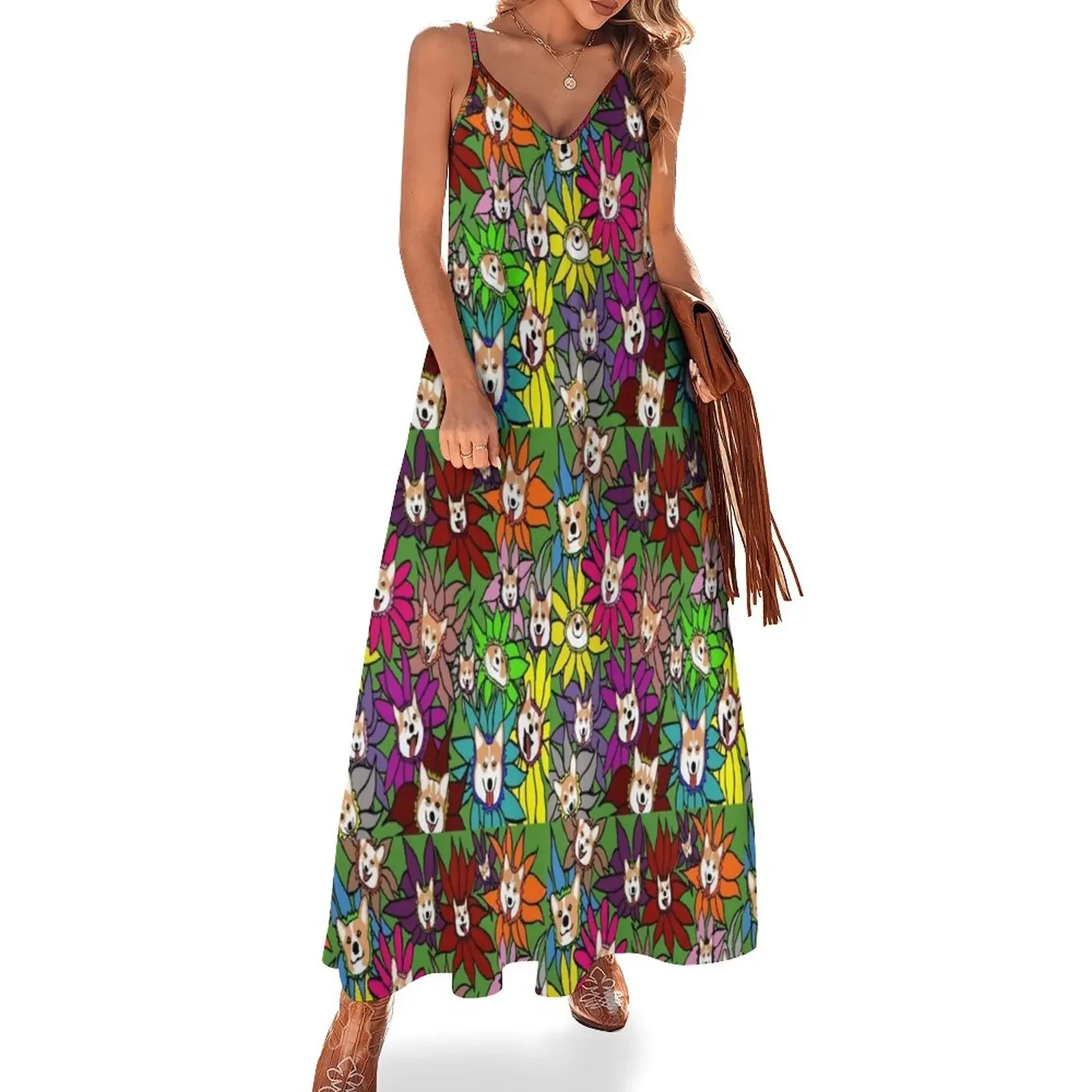 Corgi Blossoms! Sleeveless Dress dresses for prom elegant chic women dresses promotion
Corgi Blossoms! Sleeveless Dress dresses for prom elegant chic women dresses promotion