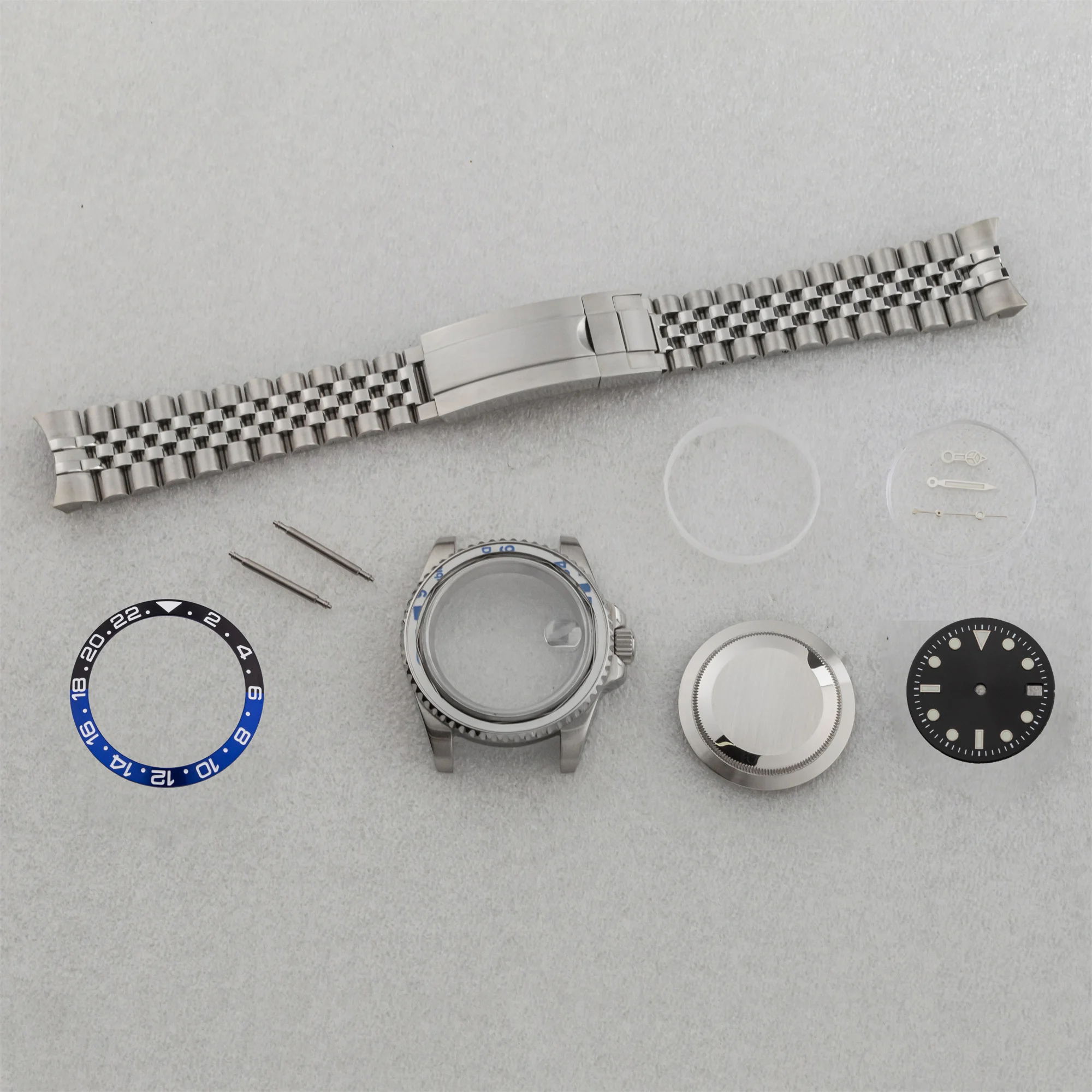 40mm NH35 Case Silver Watch Case Dial Hands 10ATM Waterproof Sapphire Glass for SUB GMT Fit NH35 NH36 Mechanical Movement Parts
40mm NH35 Case Silver Watch Case Dial Hands 10ATM Waterproof Sapphire Glass for SUB GMT Fit NH35 NH36 Mechanical Movement Parts