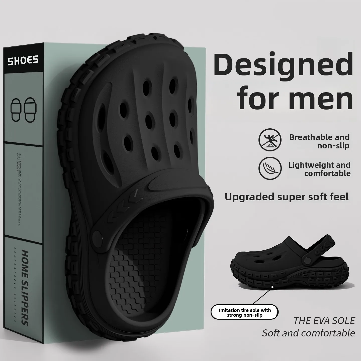Anti-Slip Thick Bottom Hole Hole Shoes Men's Summer Outdoor Wear Bathroom Slippers Stream Tracing Beach Casual Style EVA Slip...
Anti-Slip Thick Bottom Hole Hole Shoes Men's Summer Outdoor Wear Bathroom Slippers Stream Tracing Beach Casual Style EVA Slip...