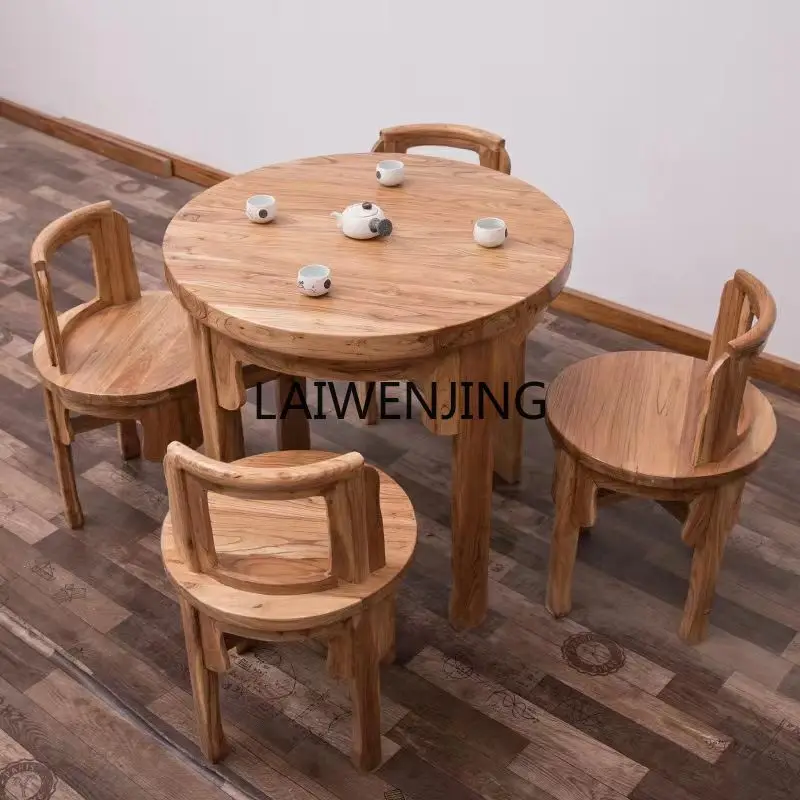 HLZ solid wood round table dining table and chair combination household round table Chinese small apartment full set
HLZ solid wood round table dining table and chair combination household round table Chinese small apartment full set