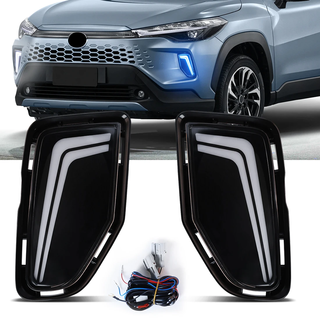 DRL For Toyota Corolla Cross 2024 Daylights Turn Signal Headlight Decoration Daytime Running Light Car Accessories
DRL For Toyota Corolla Cross 2024 Daylights Turn Signal Headlight Decoration Daytime Running Light Car Accessories