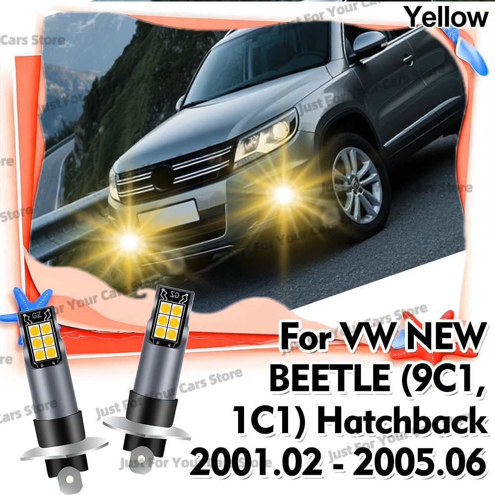 2x Wireless 3000K Yellow LED Front Fog Lamps For VW NEW BEETLE (9C1, 1C1) Hatchback 2001 2002 2003 2004 2005 Auto Foglight Bulbs
2x Wireless 3000K Yellow LED Front Fog Lamps For VW NEW BEETLE (9C1, 1C1) Hatchback 2001 2002 2003 2004 2005 Auto Foglight Bulbs