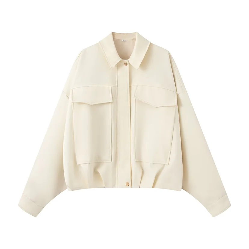 Casual Loose Women's Pilot Jaet Long Sve Zipper Sle Faionable Versatile Breathable ort Coat Polyester Fiber
Casual Loose Women's Pilot Jaet Long Sve Zipper Sle Faionable Versatile Breathable ort Coat Polyester Fiber