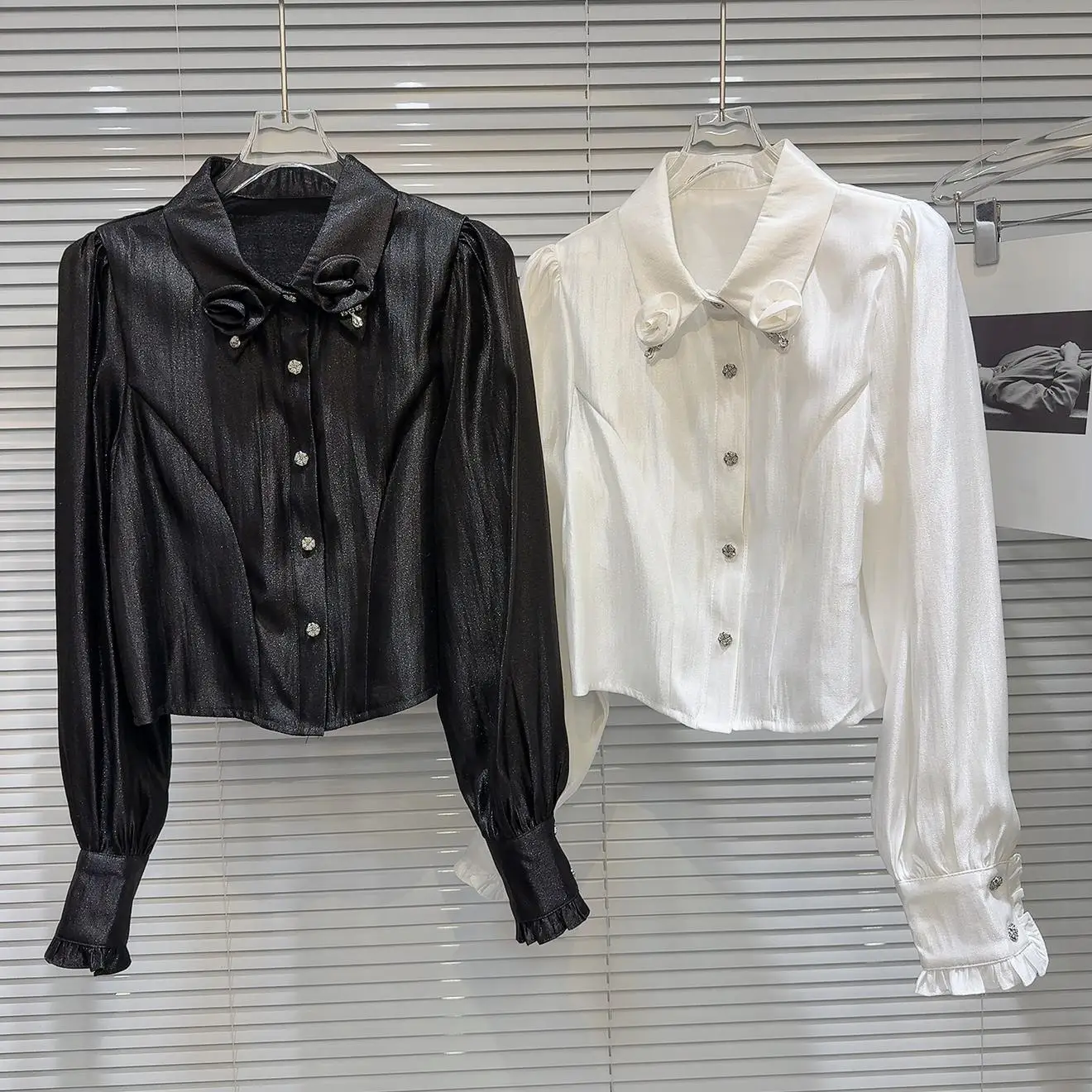 Sweet Pure Color Silk Shirt Spring 2026 New Style 3D Flower Collar French Style Straight Cut Long Sleeve Neck Regular Le...
Sweet Pure Color Silk Shirt Spring 2026 New Style 3D Flower Collar French Style Straight Cut Long Sleeve Neck Regular Le...