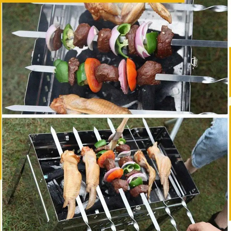 A92P 18Pcs 55Cm BBQ Skewers Long Handle Shish Kebab Barbecue Grill Stick Wood BBQ Fork Stainless Steel Outdoors Grill Needle
A92P 18Pcs 55Cm BBQ Skewers Long Handle Shish Kebab Barbecue Grill Stick Wood BBQ Fork Stainless Steel Outdoors Grill Needle