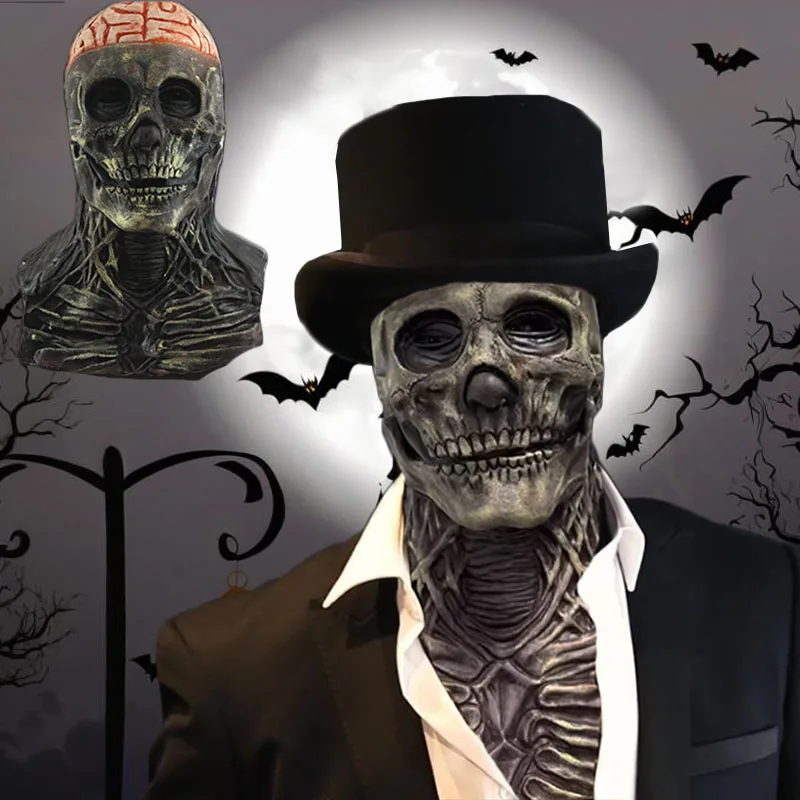 Halloween costume Latex Skull Mask Creepy Skeleton Latex Mask Bare Brain Zombie Latex Mask for Scary Haunted House NPC Props
Halloween costume Latex Skull Mask Creepy Skeleton Latex Mask Bare Brain Zombie Latex Mask for Scary Haunted House NPC Props