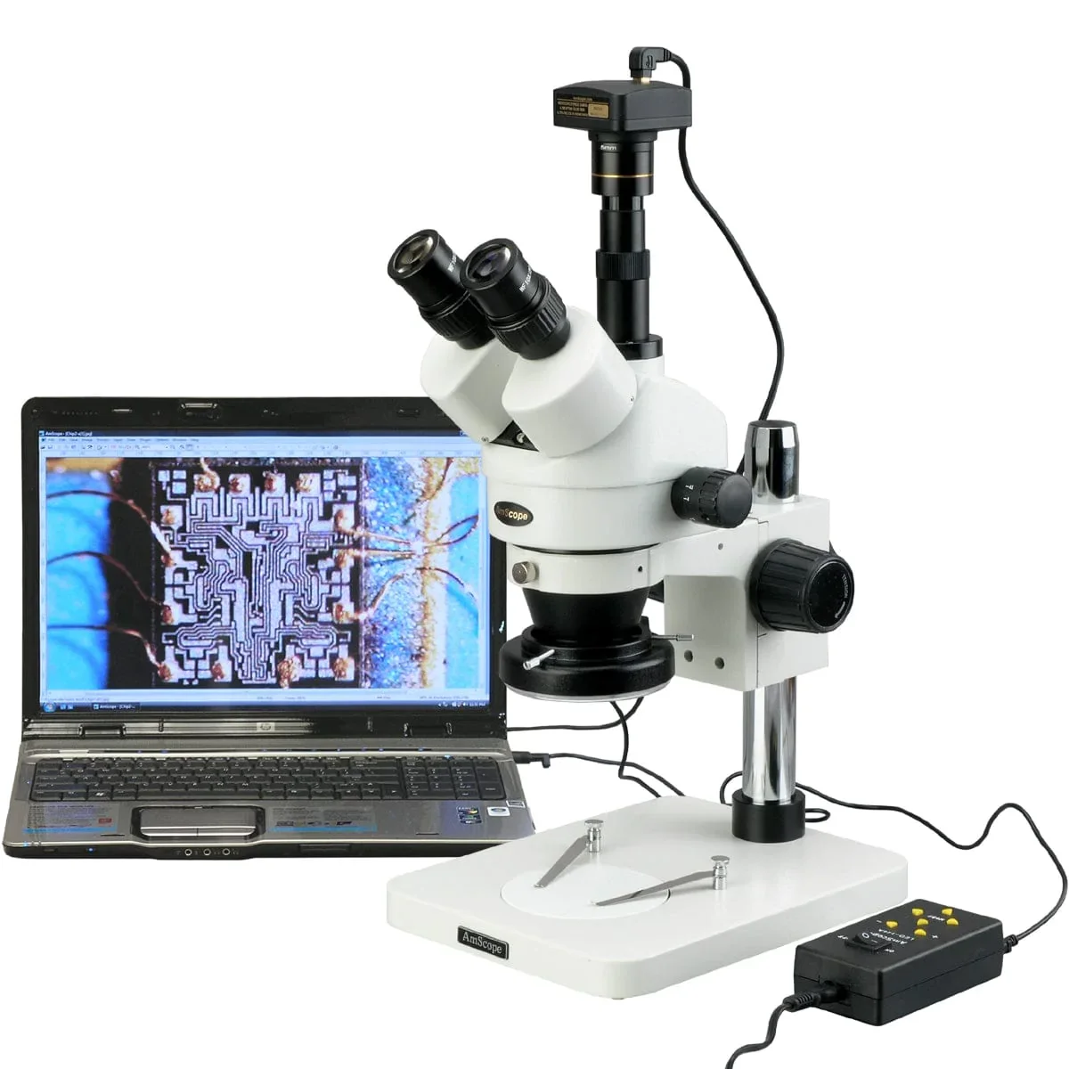 AmScope 3.5X-90X Zoom стерео микроскоп w 4-Zone 144-светодиодный светильник + 10MP цифровая USB камера
AmScope 3.5X-90X Zoom стерео микроскоп w 4-Zone 144-светодиодный светильник + 10MP цифровая USB камера