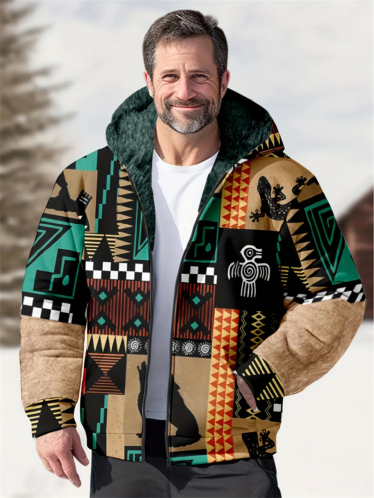Fashion Winter Men's Hoodie Retro Ethnic Print Zipper Section Pocket Sweatshirt Hoodie Casual OverSize Men's Clothing
Fashion Winter Men's Hoodie Retro Ethnic Print Zipper Section Pocket Sweatshirt Hoodie Casual OverSize Men's Clothing