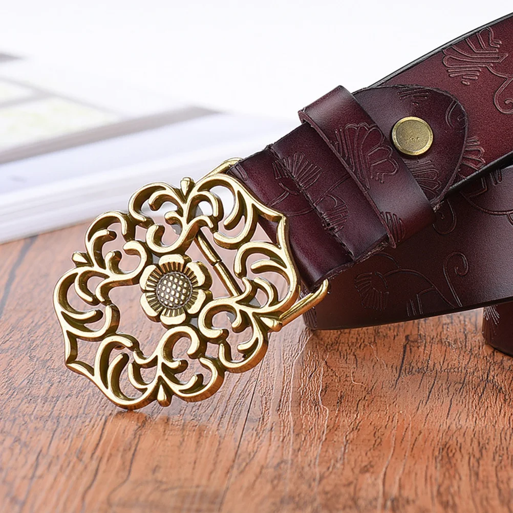Vintage Women Belt 110Cm Coffee Wide Debossed Flower Pattern Alloy Buckle Waistband Classic Female Belt For Casual
Vintage Women Belt 110Cm Coffee Wide Debossed Flower Pattern Alloy Buckle Waistband Classic Female Belt For Casual